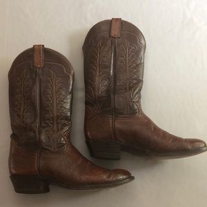 TONY LAMA Sz 9D Brown Western Boots